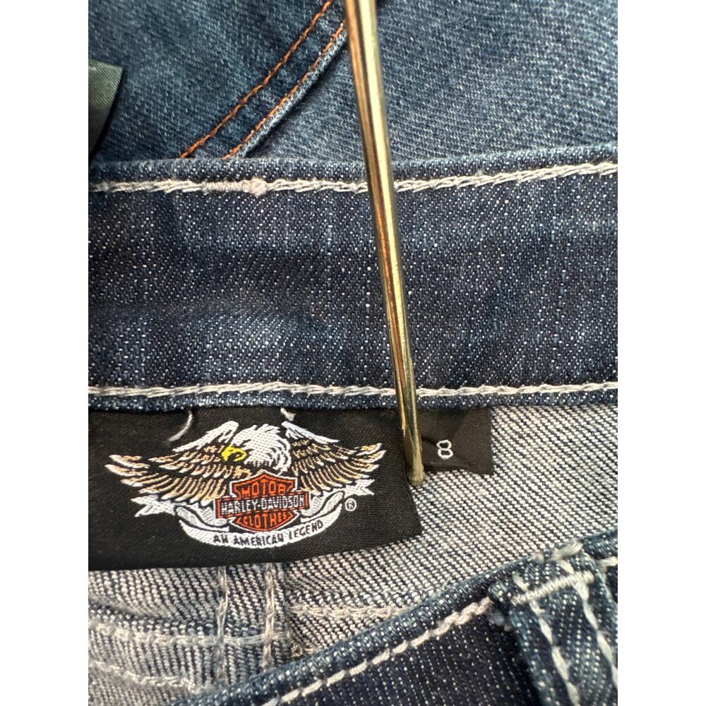 Harley Davidson Blue Bootcut Jeans Women's Size 8 - Picture 11 of 12
